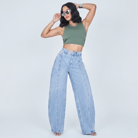 JEAN BAGGY BALLON POWER PUSH UP