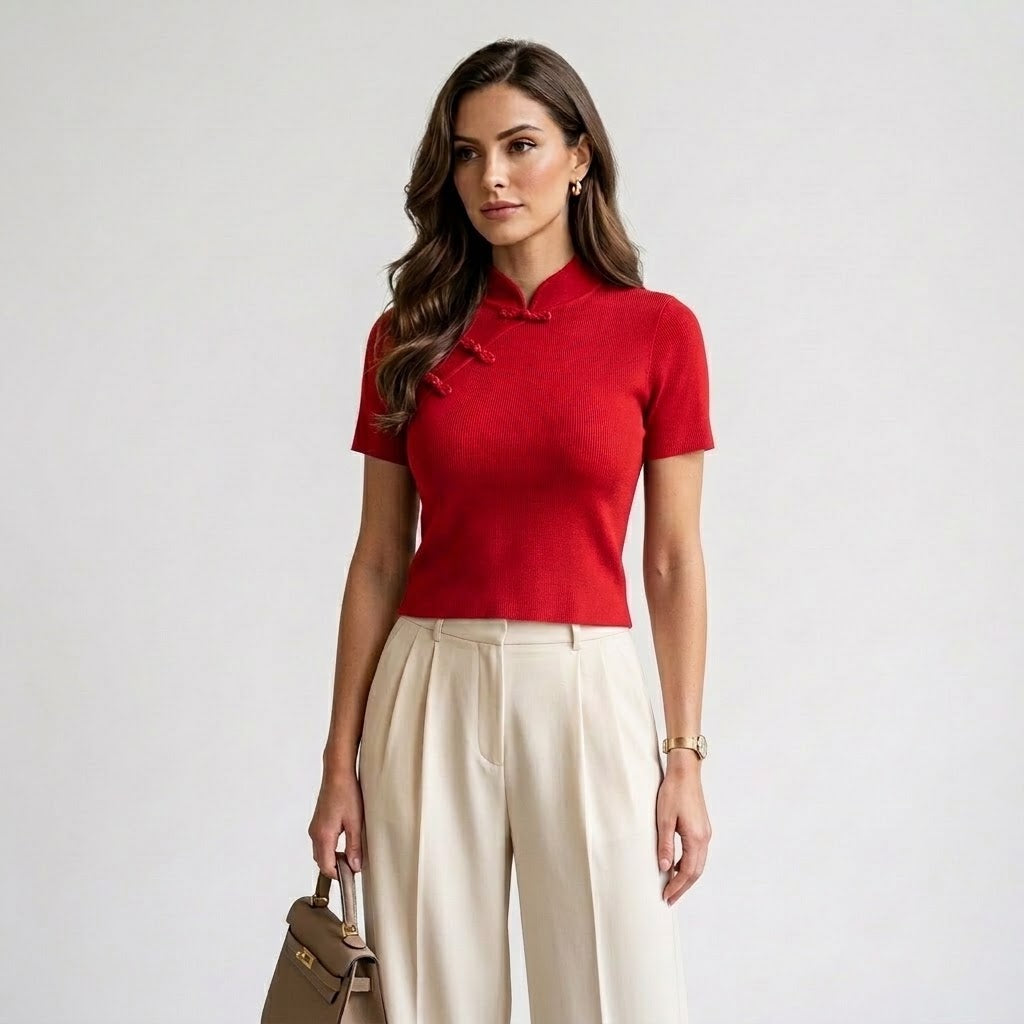 TOP CHINESSE CUELLO ALTO