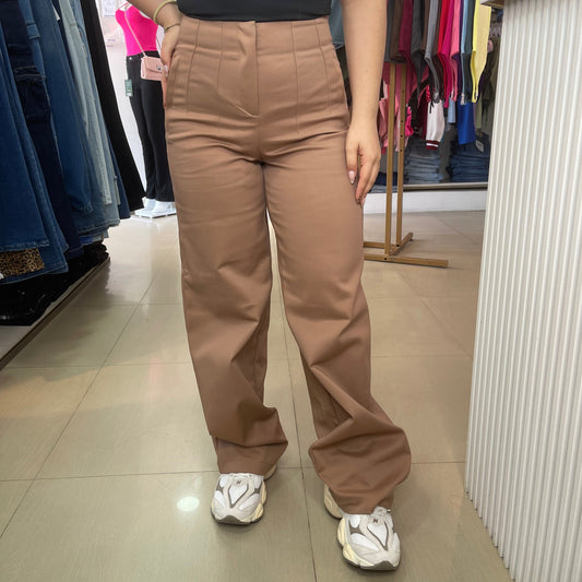 PANTALON TIPO ZARA BOTA RECTA MARRON