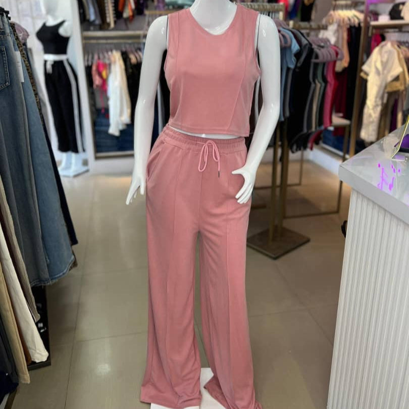 SET MONO Y TOP ROSA VIEJA