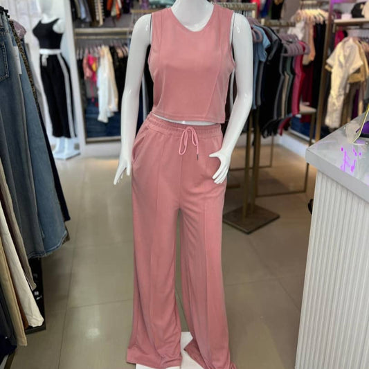 SET MONO Y TOP ROSA VIEJA