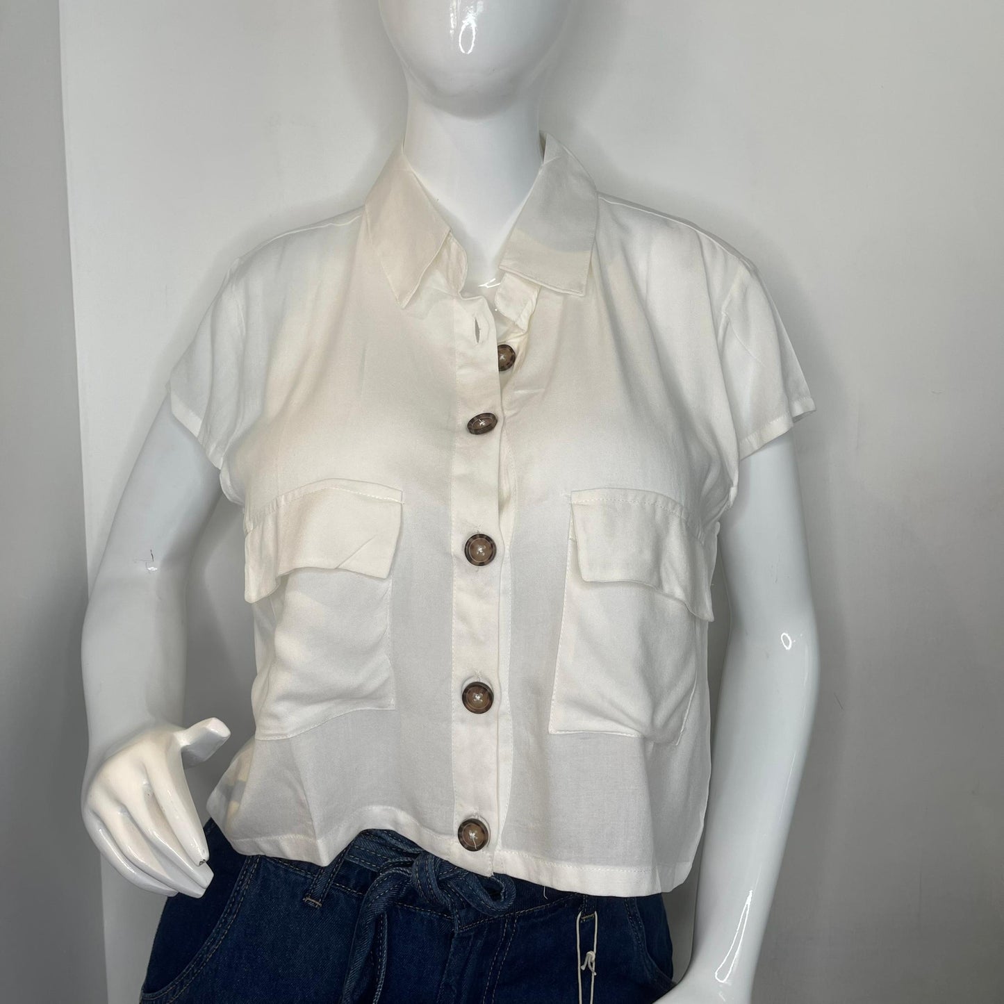 CAMISA MANGA CORTA BLANCO
