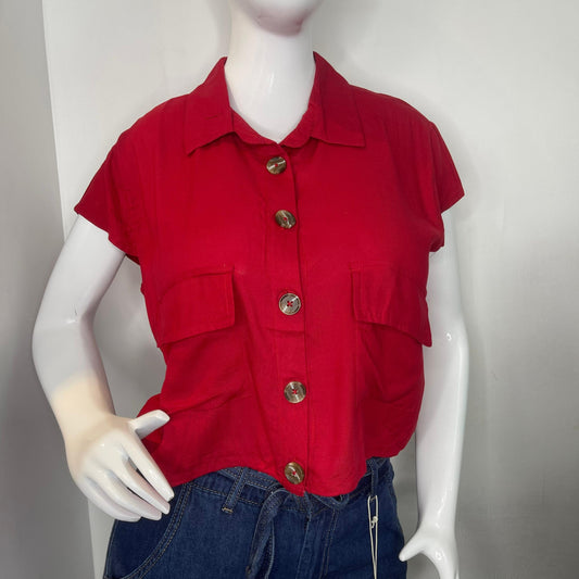 CAMISA MANGA CORTA ROJA