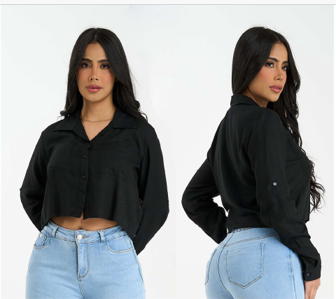 CAMISA MANGA LARGA NEGRA