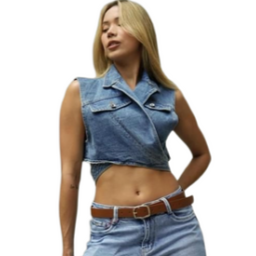 TOP CHALECO DENIM