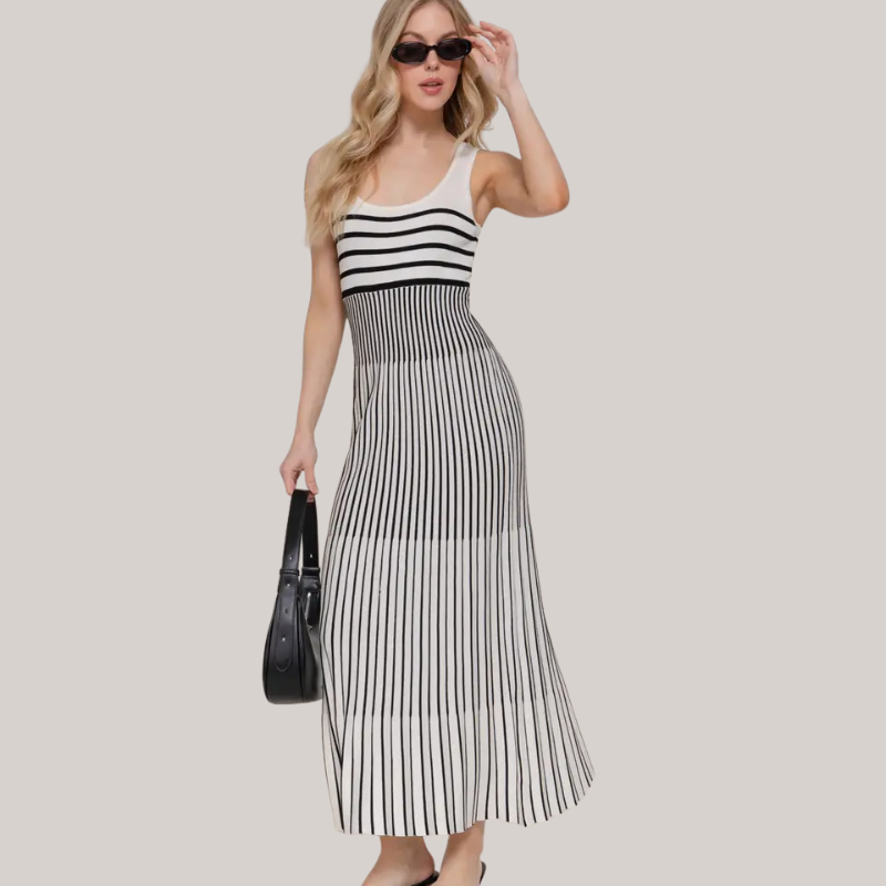 VESTIDO LINEA NEGRAS