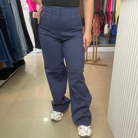 PANTALON TIPO ZARA BOTA RECTA AZUL
