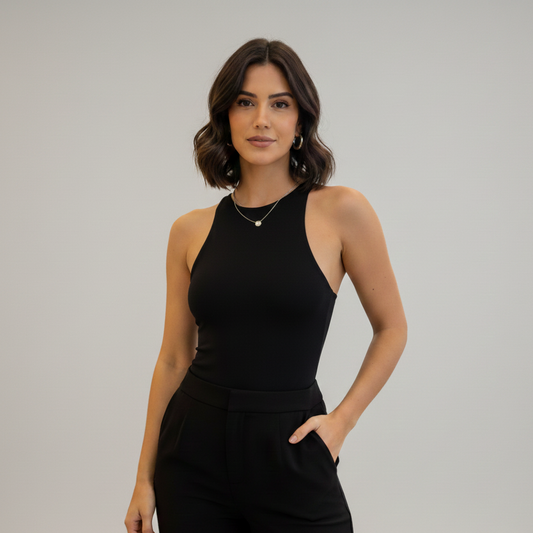 BODY HALTER MANGA SISA NEGRO