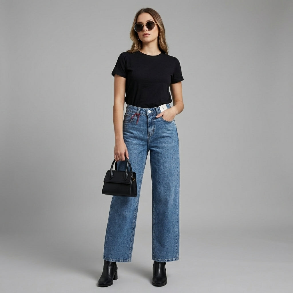 JEAN WIDE LEG ANCHO BRILLOS
