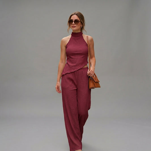 SET TOP HALTER Y PANTALON