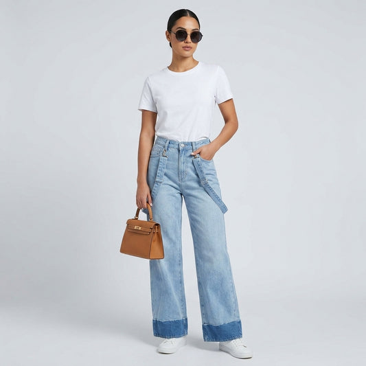 JEAN WIDE LEG ANCHO