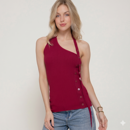 TOP HALTER ASIMETRICO