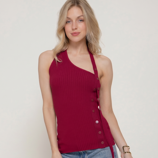 TOP HALTER ASIMETRICO