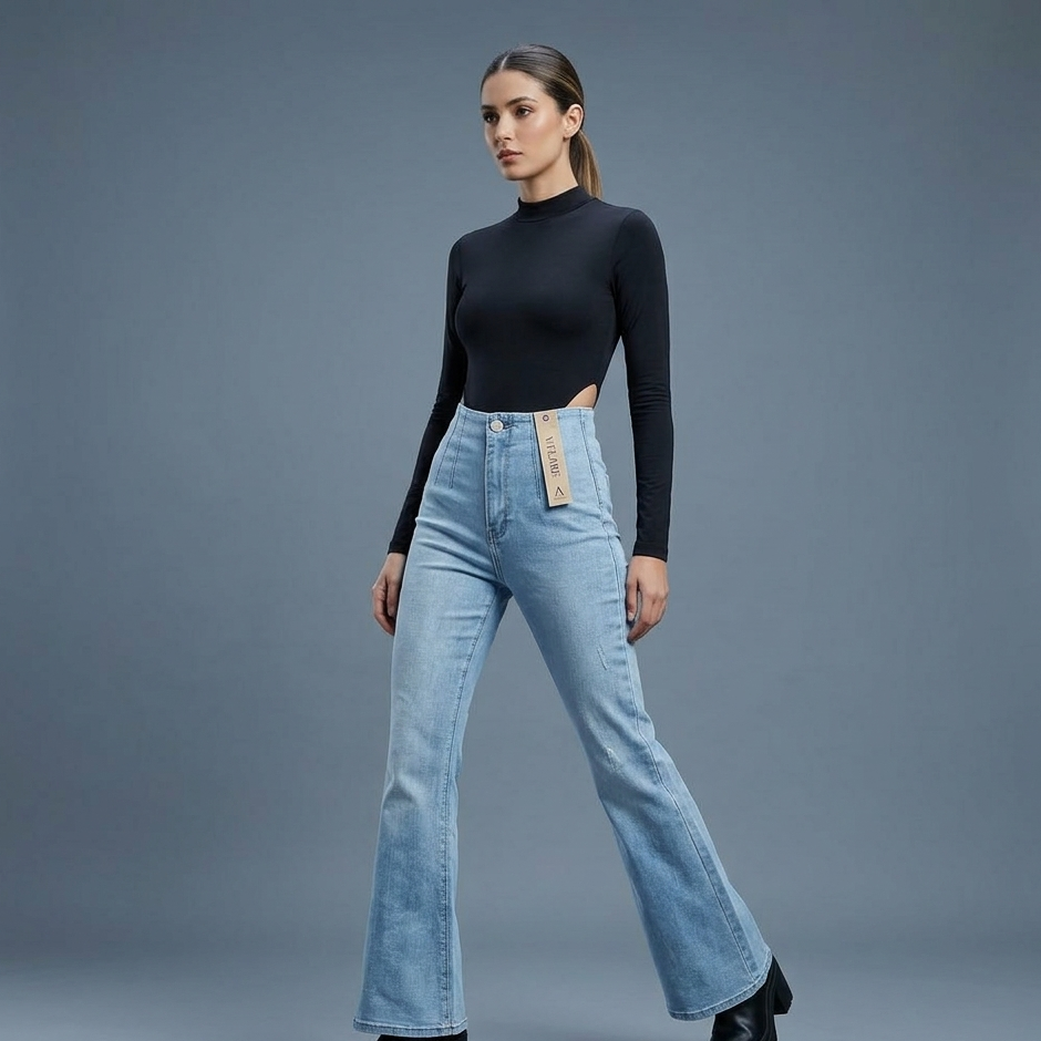 JEAN BOTA CAMPANA PLUS TIPO ZARA