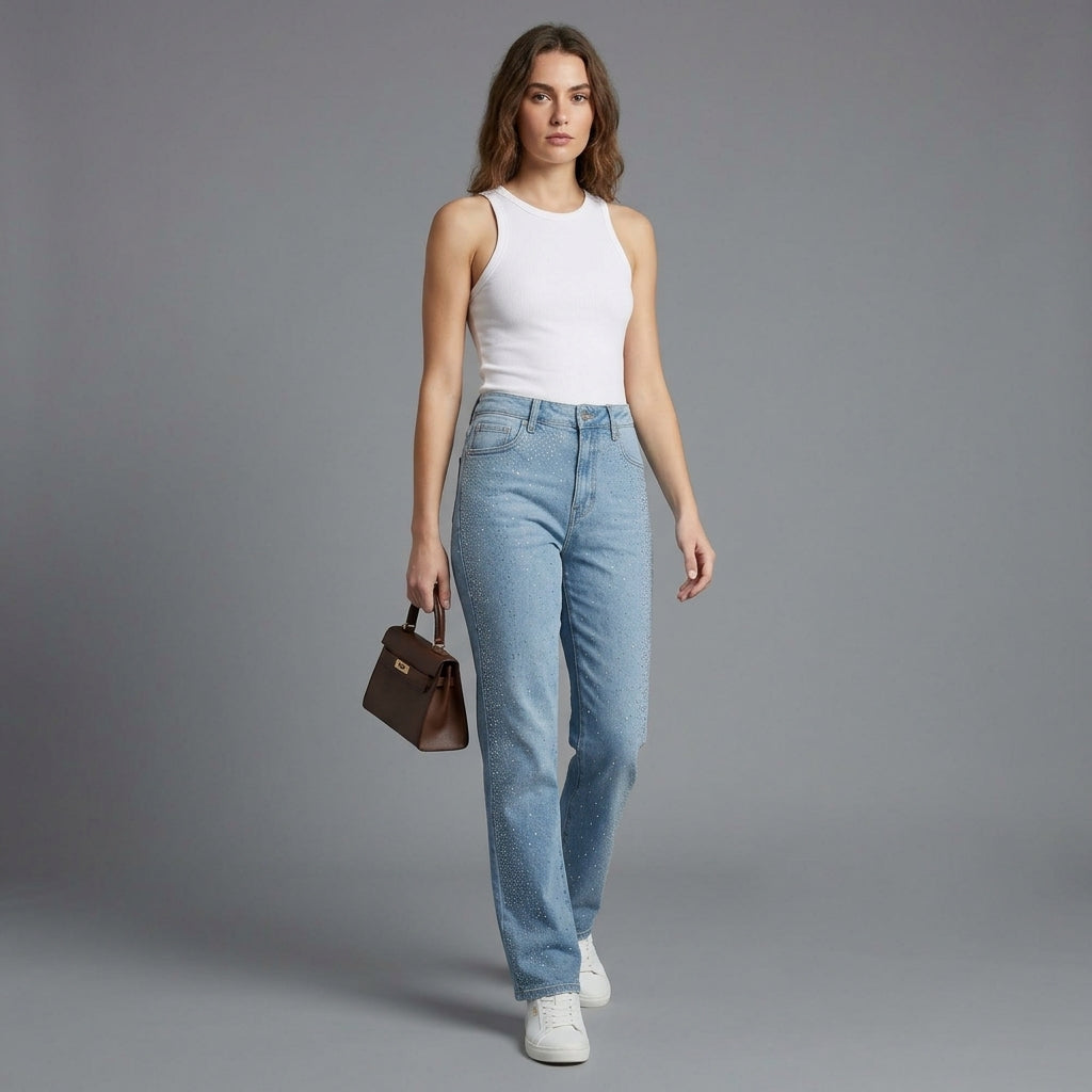 JEAN WIDE LEG ANCHO