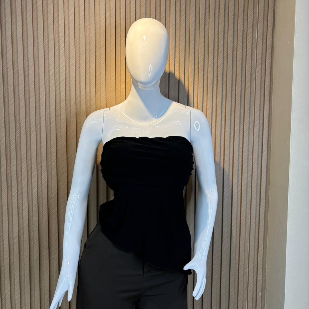TOP STRAPLESS ASIMETRICO