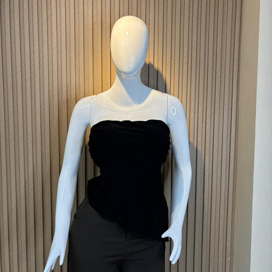TOP STRAPLESS ASIMETRICO