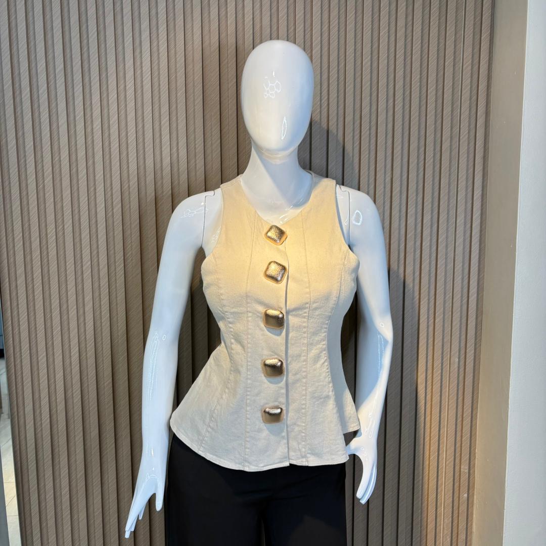 CHALECO BOTONES DORADOS