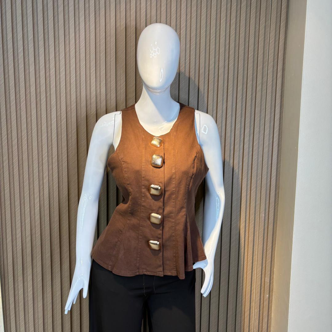CHALECO BOTONES DORADOS