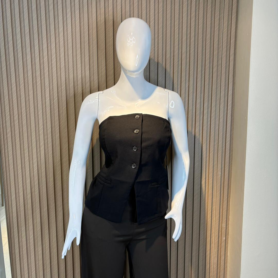 TOP STRAPLESS BOTONES