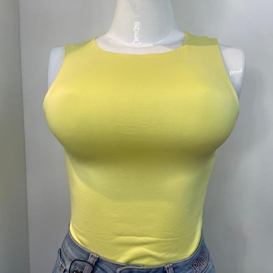 Body Manga Sisa Halter Amarillo