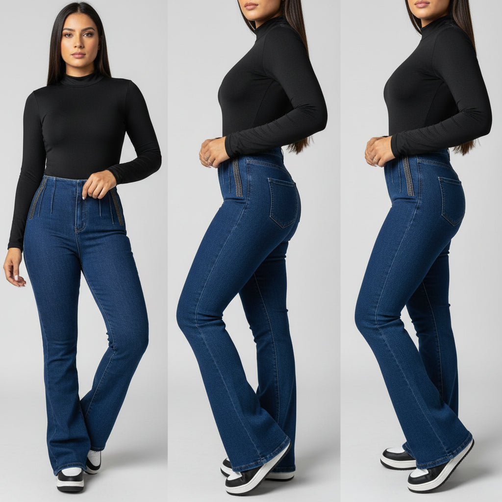 JEAN BOTA CAMPANA TIPO ZARA