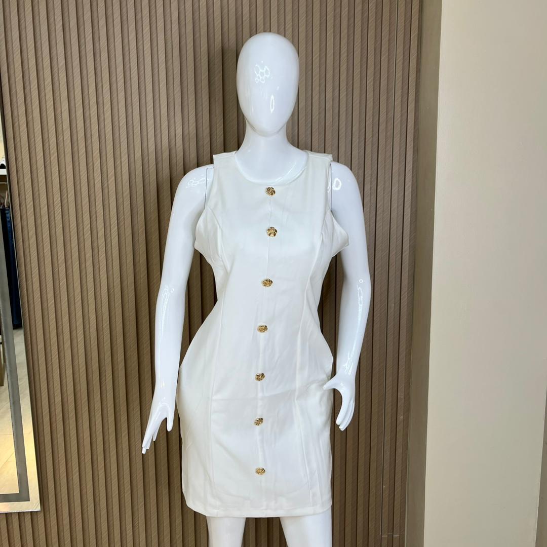 VESTIDO BOTONES DORADOS