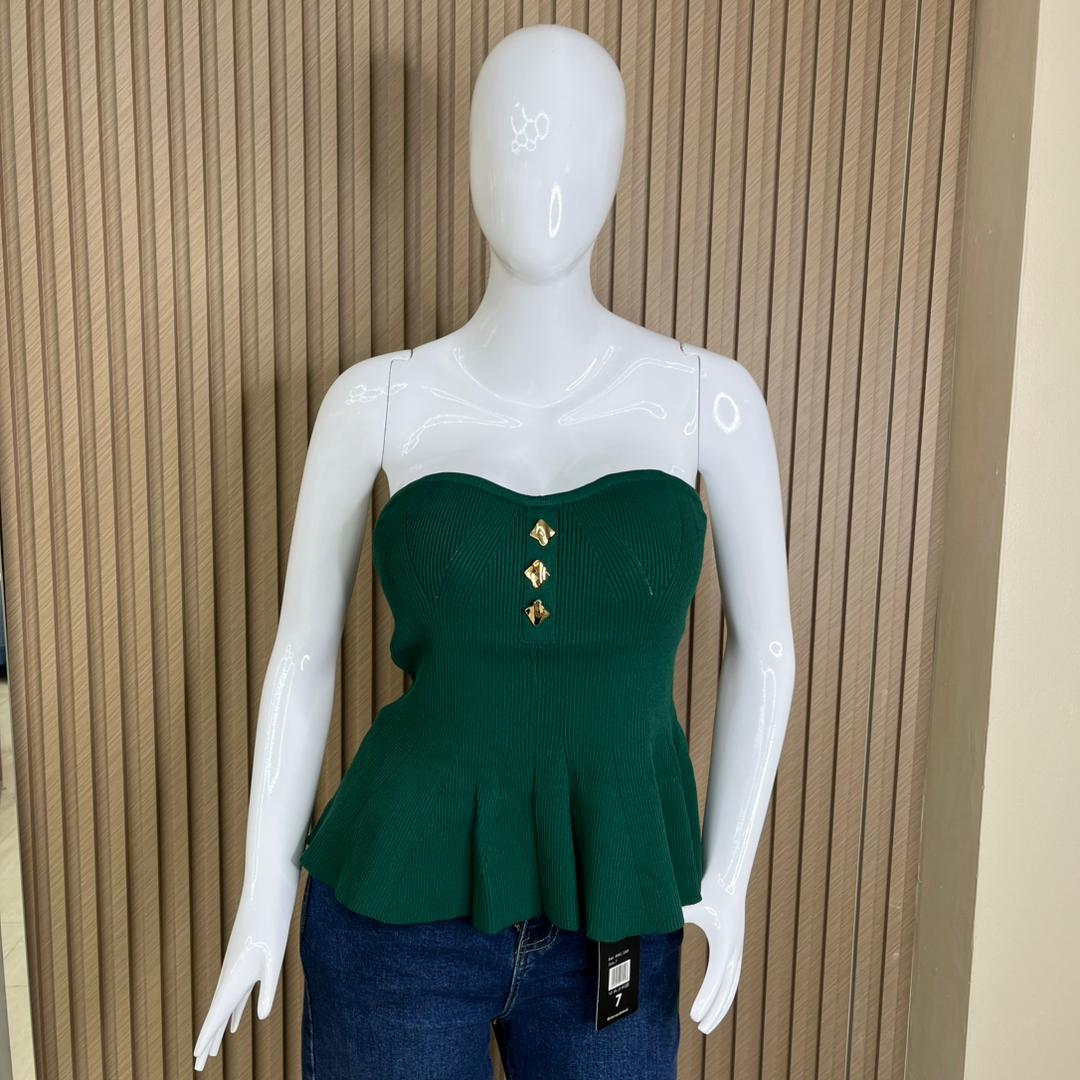 STRAPLESS BOTONES DORADO