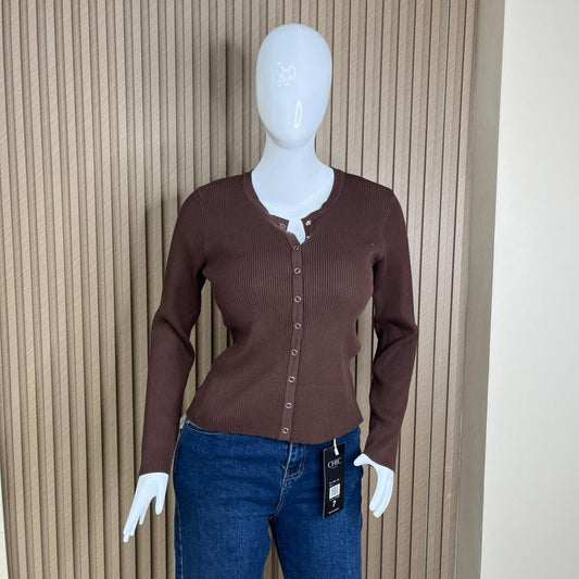 TOP MANGA LARGA BOTONES