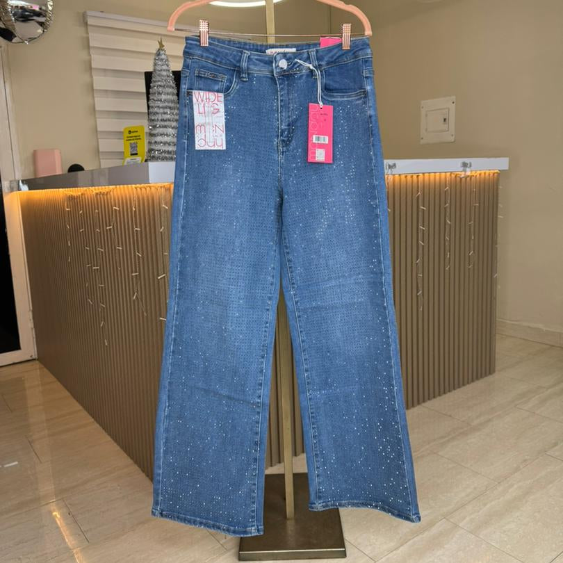 JEAN WIDE LEG ANCHO PLUS BRILLO