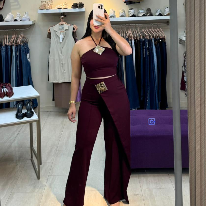 SET TOP HALTER Y PANTALON