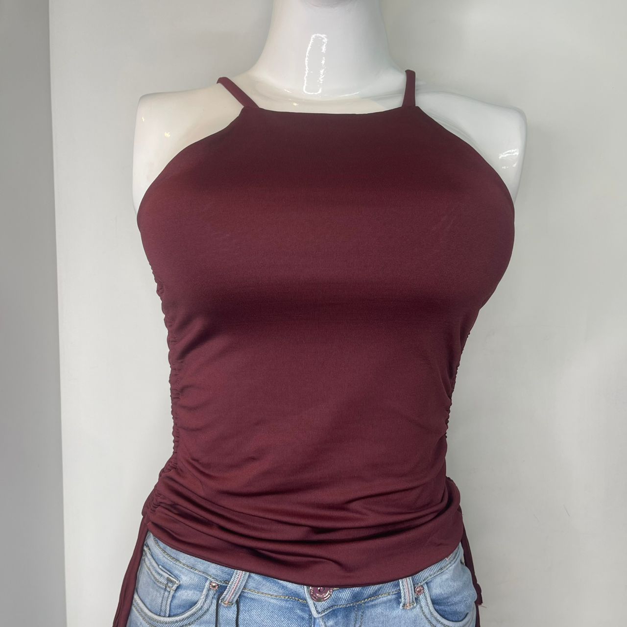 TOP HALTER TIRO VINO