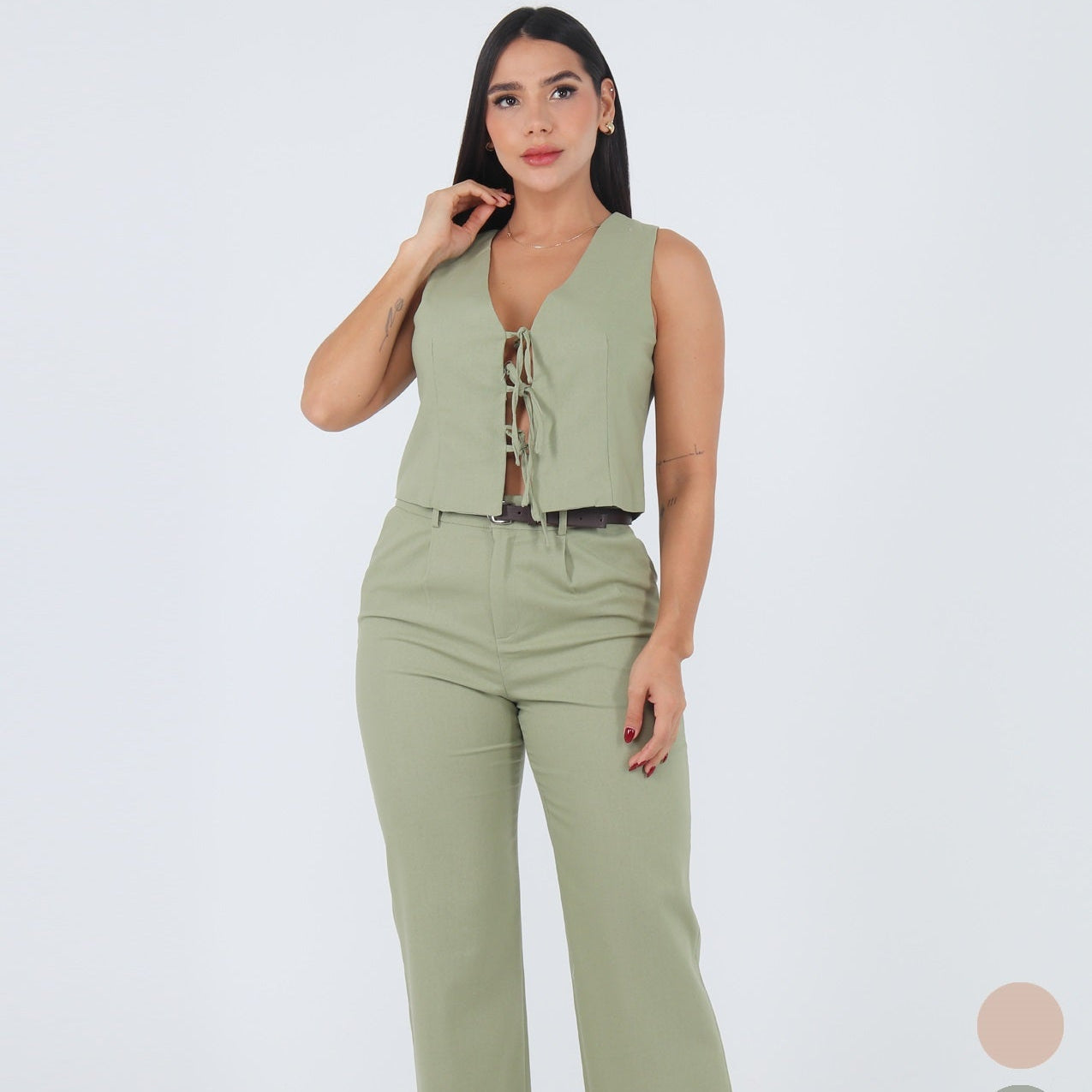 SET CHALECO CRUZADO