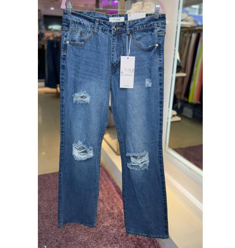 JEAN WIDE LEG RECTO ROTO