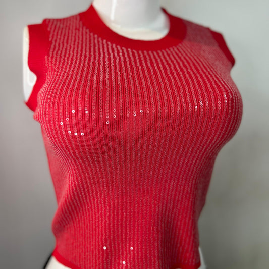 TOP MANGA SISA ROJO BRILLO