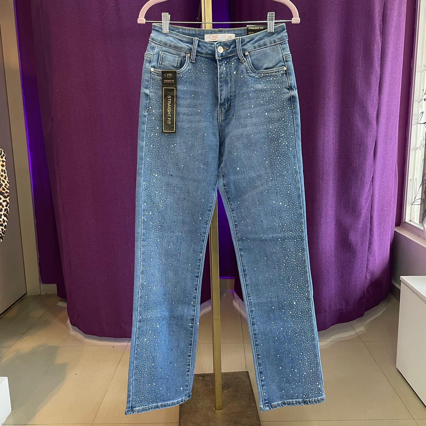 JEAN WIDE LEG BRILLO