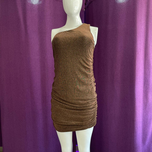 VESTIDO CORTO CAFE