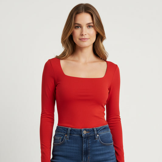 BODY ESCOTADO MANGA LARGA