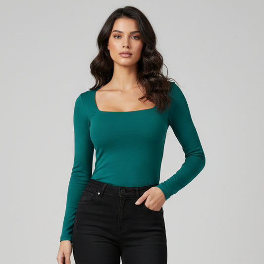 BODY ESCOTADO MANGA LARGA