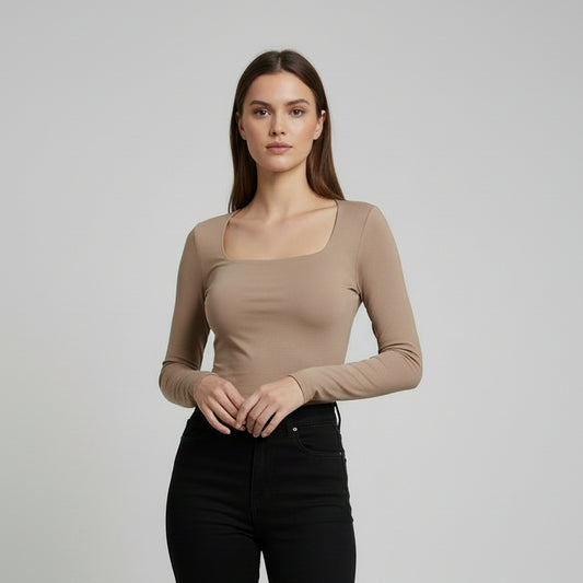 BODY ESCOTADO MANGA LARGA
