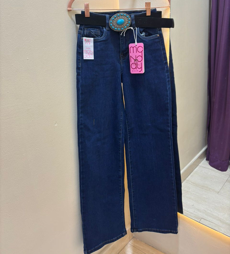 JEAN WIDE LEG ANCHO CON CINTURON