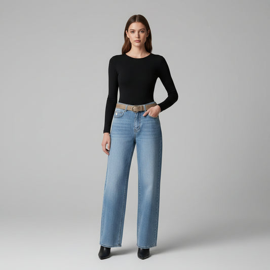 JEAN WIDE LEG A LA CADERA