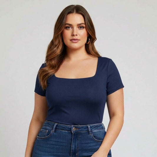 BODY PLUS MANGA CORTA ESCOTADO