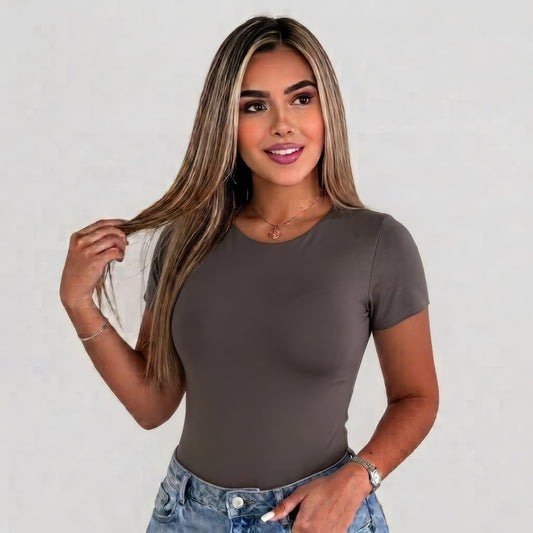 BODY HALTER MANGA CORTA