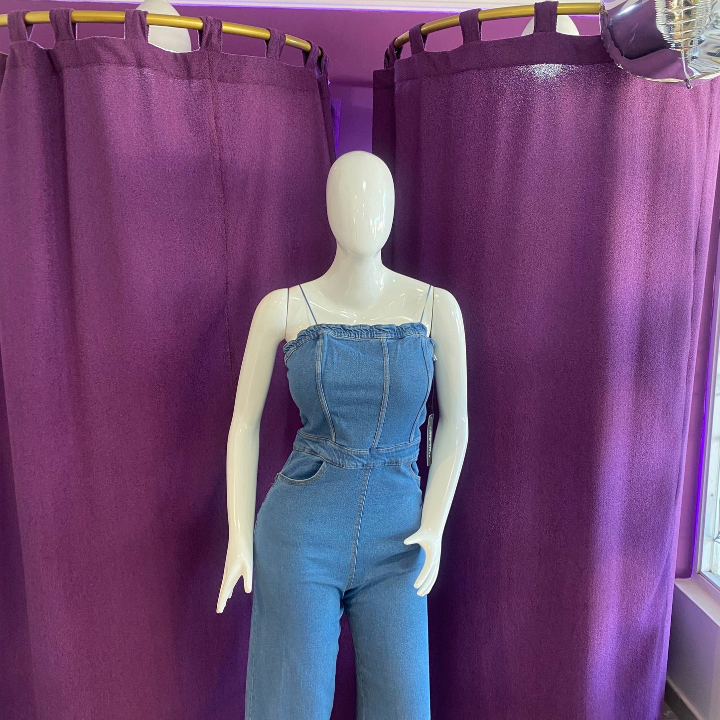 ENTERIZO STRAPLESS DENIM