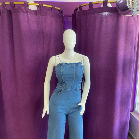 ENTERIZO STRAPLESS DENIM