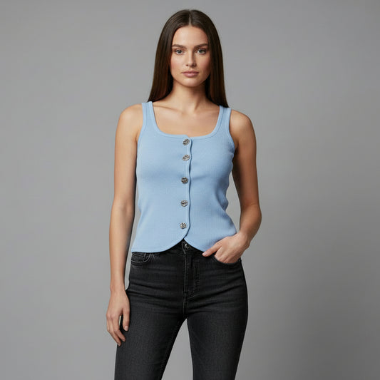 TOP FRANELILLA BOTONES