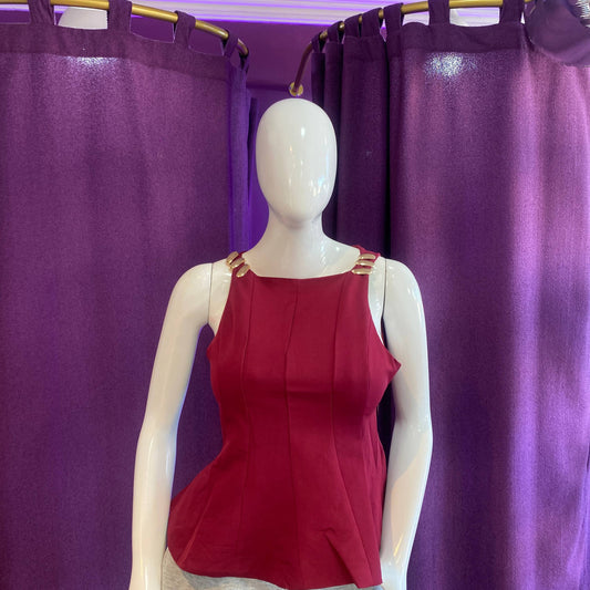 TOP MANGA SISA BROCHE DORADO