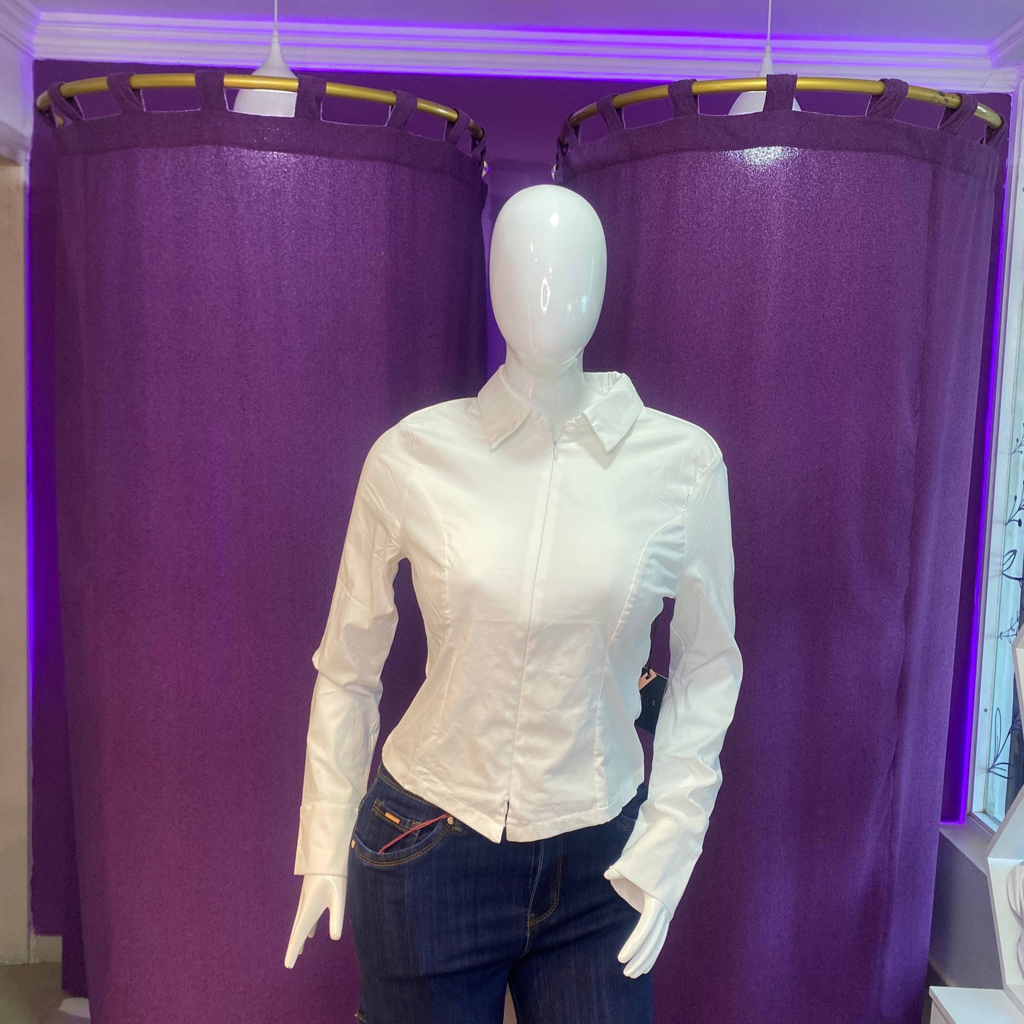 CAMISA MANGA LARGA CUELLO POLO