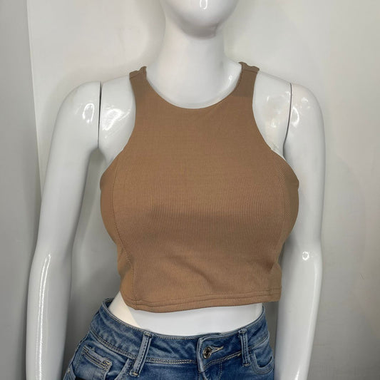 TOP HALTER SISA BEIGE